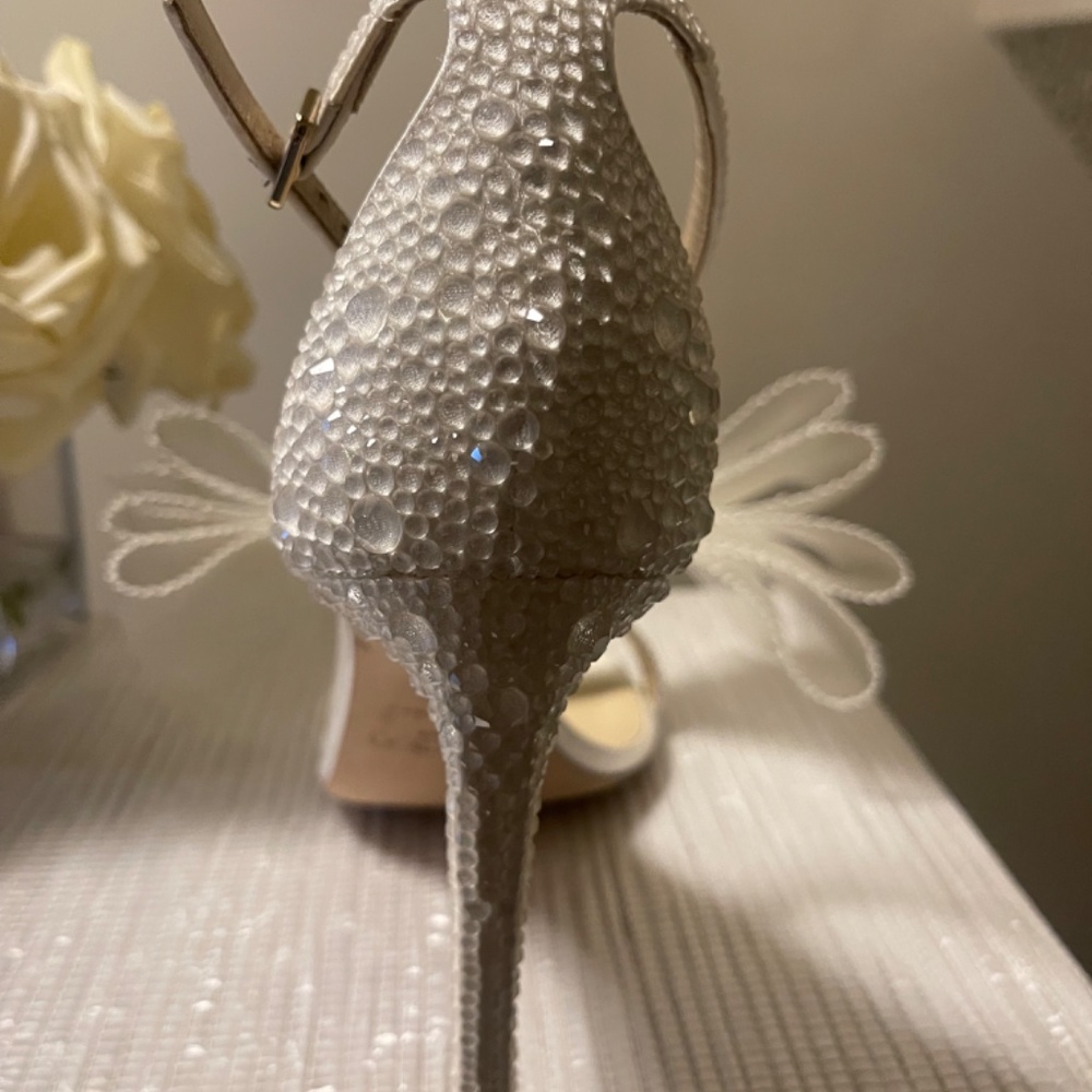 Jimmy Choo Aveline 100m Pumps with Tulle Detail - Picture 6 of 11